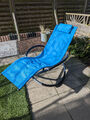 2 x Blauer Loungesessel / Sonnenliege / Gartenliege / Relaxliege