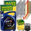 MANN INSPEKTIONSPAKET+5L ELF 5W-30 MOTORÖL passend für RENAULT LAGUNA III dCi/GT