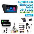 Für Skoda Fabia 3 III 2015-2022 Carplay  Autoradio Android 13 GPS Navi 2+64G