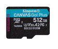 Kingston Canvas Go! Plus microSD memory card Class 10, micro SDXC, SDCG3/512GBSP