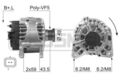 MESSMER Lichtmaschine Generator 125A 14V für Opel Movano Pritsche/Fahrgestell