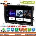 9" Autoradio Android 12 Carplay GPS Navi 2G+32G für  VW GOLF 5 6 Passat Touran