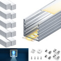 10X 2m LED Profil Aluprofil Alu Schiene Leiste Profile Eloxiert für LED-Streifen