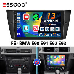 2+32G 9" Android 13 Für BMW 3ER E90 E91 E92 E93 Autoradio GPS NAVI BT Wifi RDS