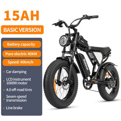 1000W 15Ah/20Ah Elektrofahrrad 20 Zoll Fat Tire All Terrain Mountain MTB E-Bike