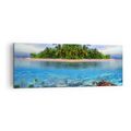 Wandbilder 140x50cm Leinwandbild Strand lagune wasser ozean XXL Bilder Wanddeko