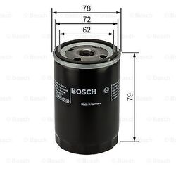 BOSCH 0 451 103 370 Ölfilter  für OPEL CHEVROLET SAAB Anschraubfilter