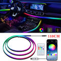 RGB LED Innenbeleuchtung Auto Innenraum Lichtleiste Car Ambientebeleuchtung USB