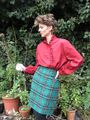 Wollrock Damenrock Rock 90er TRUEVINTAGE 90s ladies wool skirt checked green