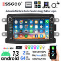 Für Dacia Duster Sandero Logan DAB 64G Android 13 Autoradio Carplay GPS WIFI RDS