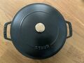 STAUB Gussbräter, rund, schwarz, 24cm, Christera Tropfenstruktur