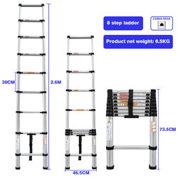 5M 4M 2M Teleskopleiter Ausziehleiter Ausziehbar Stehleiter Mehrzweck A-Rahmen