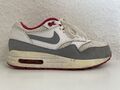 Nike Air Max 1 Essential Weiss Grau Rot 599820-104 Gr.39