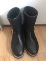 Panama Jack Damen Stiefelette Neu Gr 37 Leder Lammfell Schwarz NP 210€