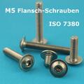 Linsenschrauben Flansch ISO DIN 7380-2 Edelstahl A2 VA Innensechskantschrauben