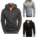 Herren-Kapuzenpullover Mit Reißverschluss Winter-Fleece-Sherpa-Warme Jacke F