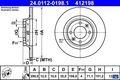 2x Bremsscheibe Ate 24.0112-0198.1 2 Bremsscheiben Hinterachse Hinten