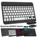 Bluetooth QWERTZ Tastatur Maus für Samsung Galaxy Tab S9 FE S8 S7 S6 A8 A9 Plus