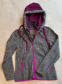 E9 Fleece-Jacke, Damen, Gr. L, grau mit Kapuze