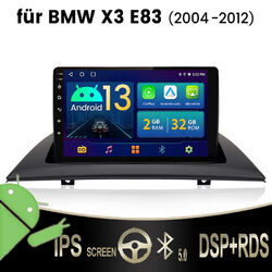 9" Carplay Autoradio Android13 Sat Navi Stereo GPS Navi RDS Für BMW X3 E83 04-12