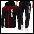 Winter Herren Trainingsanzug Set Hoodie Jacke Kapuzen Sweatshirt Jogginghose^+JK