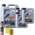 Motoröl 10W40 LIQUI MOLY Mos2 Leichtlauf 8L +MANN Ölfilter +Ölschlammspülung