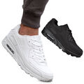 Sneaker Herren Sportschuhe Air Sohle Freizeit Schuhe Turnschuhe Weiss Schwarz