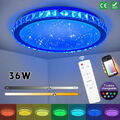 RGB LED Deckenleuchte Dimmbar Sternenhimmel Wohn Schlafzimmer Deckenlampe 36W