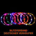 30cm - 70cm Leuchtband LEDs USB Akku Leuchthalsband Sicherheit Hundehalsband