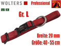 Wolters Halsband Professional L Hundehalsband stufenlos verstellbar rot