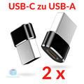 Adapter USB A Stecker auf USB C Buchse Konverter Laden Daten Stick Handy Laptop 