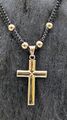 Kreuz Anhänger mit Kette 585/14K  Jesus Gelbgold 3,20Gramm 76cm #234