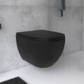 Spülrandlos Hänge WC Toilette Wand WC Hängende Kloschüssel Schwarz Schallschutz