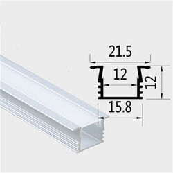 5x 1m LED Aluprofil Aluminium LED Profile U Alu Schiene Leiste für LED Streifen