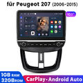 Für Peugeot 207 2006-2015 Android12 Autoradio GPS Navi 10.1" DAB+ WIFI 1+32GB FM