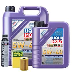 Motoröl 5W40 LIQUI MOLY High Tech 6L +MANN Ölfilter +Cera Tec