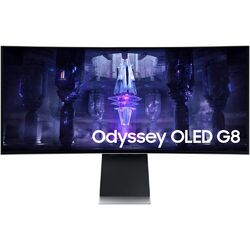 Samsung Odyssey OLED G8 G85SB Gaming-Monitor silber 34 Zoll UWQHD WLAN Bluetooth