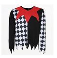 Teenager Oder Herren Halloween Horror Killer Clown Kostüm Top Neu