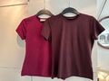 2 Shirts  H & M  Gr. S/M - 36/38  Bordeaux/Weinrot