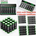 HiQuick Akku Ladegerät 1100/2800mAh AA AAA Wiederaufladbar Rechargeable Batterie