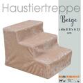 Hundetreppe Katzentreppe Haustiertreppe Einstieghilfe 3 Stufen Tiertreppe Beige