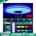 RGB LED Deckenlampe Dimmbar mit Bluetooth Musik Lautsprecher App Oognvlitzmytfkh