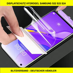 2X SAMSUNG GALAXY S24 S23 S22 S20 A15 A25 A33 Panzerfolie Hydrogel Displayschutz*2ER-PACK*A15-A25-A33-5G-A35-A52/A52S-A54 5g-A55 5G-A71