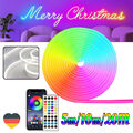 5/10/20M Neon LED Strip Streifen RGB Flex Schlauch diffus Lichtband Dimmbar DHL