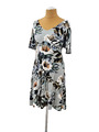 CREAM wundervolles Jerseykleid grau Muster romantisch elegant Gr.M