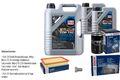 BOSCH Inspektionspake 7 L LIQUI MOLY Top Tec 4600 5W-30 für VW Seat Sharan 7M8