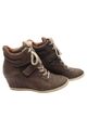 PAUL GREEN Sneaker high Damen Gr. 39 Braun Leder Keilabsatz