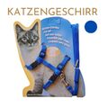 Katzengeschirr mit Leine für Katzen, Welpen und kleine Hunde. Katzenleine Nylon