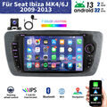 Für Seat Ibiza IV 6J 6P 2009-13 2+32G Autoradio Android 13 Apple Carplay GPS RDS