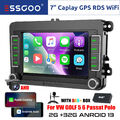 DAB+ Android 13 32G Apple CarPlay Autoradio GPS Kam Für VW GOLF 5 6 Touran Caddy